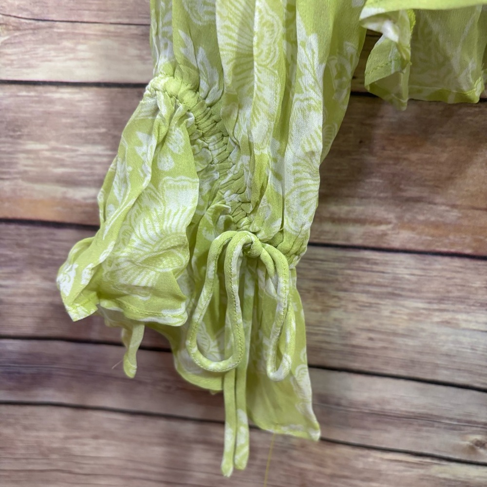 Anthropologie Light Green Floral Blouse - Picture 11 of 11